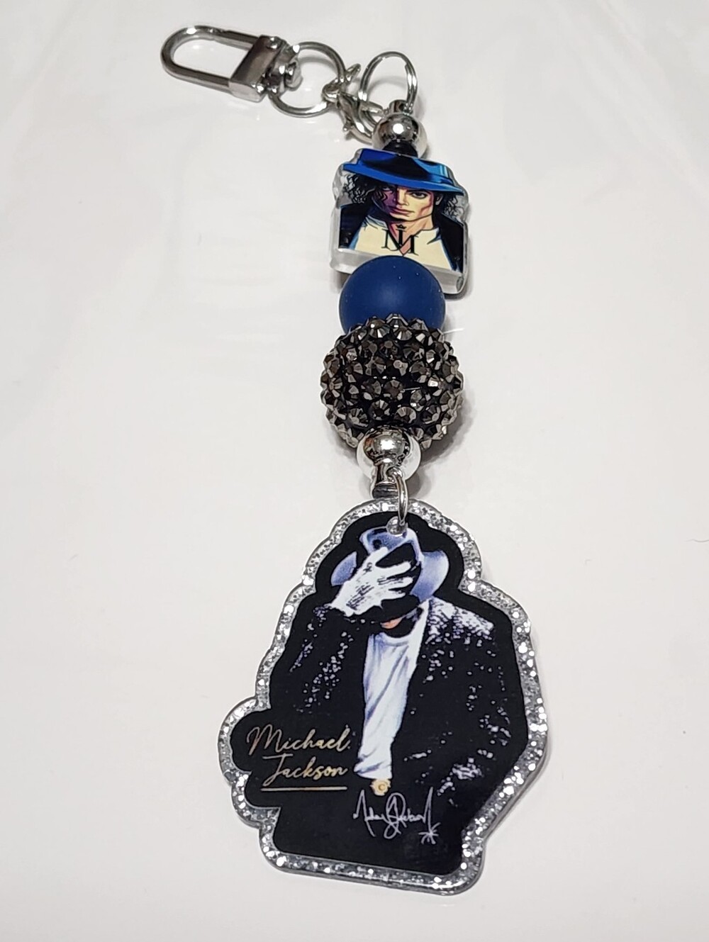 M J Keychain Phone Chain Bag Clip Gift‎ Michael